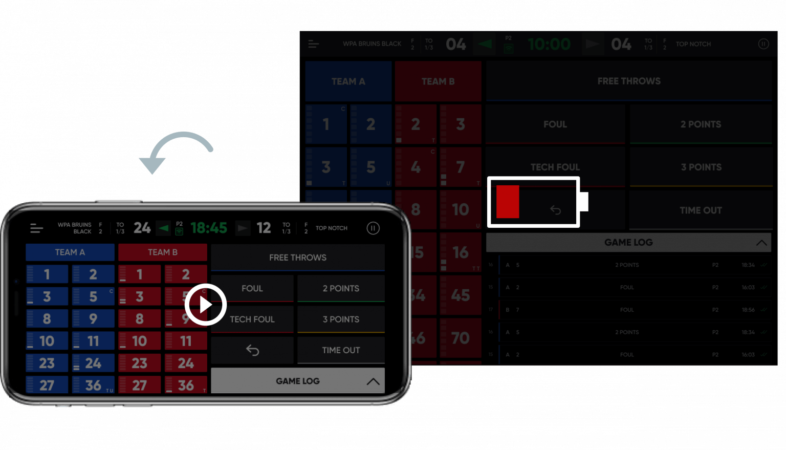 Tech Game Score Digital Scoresheet INGAME
